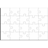Kit 5 Quebra Cabeça A4(28x19 Cm) 24 Pçs Em Mdf Para Sublimar