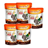 Kit 5 Ração Calopsita Gold Mix 500gr - Reino Das Aves