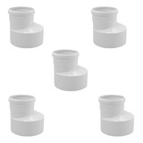 Kit 5 Reducao Excentrica De Esgoto 100x75mm Pvc Branco Tigre