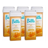 Kit 5 Refil Cera Depilatória Roll-on Mel 100g Depil Bella