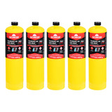 Kit 5 Refil Cilindro De Gás Maçarico Mapp 400g Worker