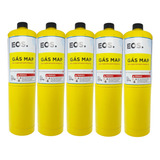 Kit 5 Refil Cilindro Gás Mapp 400g Maçarico Portátil Solda