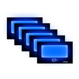 Kit 5 Refletor Led Holofote 50w Luz Azul A Prova D'agua
