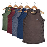 Kit 5 Regata Dry Fit Masculina Camiseta Malha Fria Premium