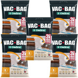 Kit 5 Saco Vácuo Vac Bag Ordene Grande 55x90 Protetor Roupas