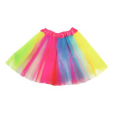 Kit 5 Saias Tutu Tule Cetim Ballet Três Camadas 40 Cm Altura