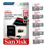 Kit 5 Sandisk Ultra Microsd 128gb
