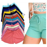 Kit 5 Short Feminino Bengaline Moda