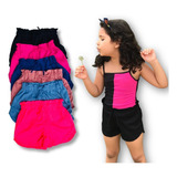 Kit 5 Shorts Infantil Menina Bloguerinha Infantil 2 Ao 12
