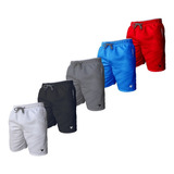 Kit 5 Shorts Praia Masculino Bermudas Verão Academia Treino 