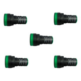 Kit 5 Sinaleiros Verde 220v 22mm Ad16-22ds Teluz