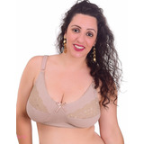 Kit 5 Soutien Plus Size Reforçado De Algodão Alça Larga