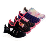 Kit 5 Tenis Infantil Personagem Menina Atacado Revenda 28/34