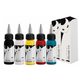 Kit 5 Tintas Tattoo/tatuagem Electric Ink Para Profissional