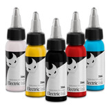 Kit 5 Tintas Tatuagem Cores Primárias Electric 30ml Tattoo