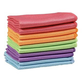Kit 5 Toalhas Escamas De Peixe Pano De Prato Alta Absorção Cor Sortido
