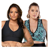 Kit 5 Top Com Bojo Academia Ginastica Corrida Plus Size Fit