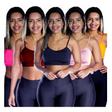 Kit 5 Top Suplex Alcinha Academia Fitness Ginástica 