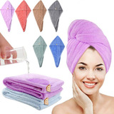 Kit 5 Touca Toalha Turbante De Secar Cabelo Rápido Pós Banho Cor Cor Mista Animais