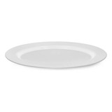 Kit 5 Travessa Melamina Oval 35 Cm Branco