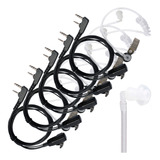 Kit 5 Unid Fone Acústico Ptt P/ Ht Baofeng Eks777 Bf-888s Uv-6r Uv-5r