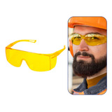Kit 5 Unid Oculos De Proteção Delta Sky Rj Âmbar Segurança