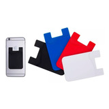 Kit 5 Unidades Adesivo Porta Cartão De Silicone Para Celular