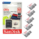 Kit 5 Unidades Cartão De Memória Sandisk 64gb Ultra Speed