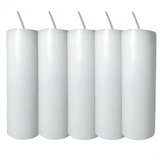 Kit 5 Velas De 7 Dias Votiva Branca Parafina Pura 260g
