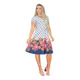 Kit 5 Vestidos Feminino Evangélico Rodado Godes Atacado