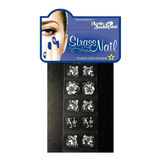 Kit 50 Adesivos Unhas Strass Nail, Artesanal, Branquinho