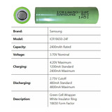 Kit 50 Baterias 18650 Samsung  2000 Mah Célula Pack