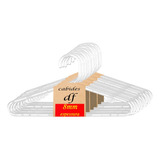 Kit 50 Cabides Acrílico 8mm Transparente Adulto Reforçado