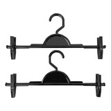 Kit 50 Cabides Acrílico Preto Atacado Com Presilha Reforçado