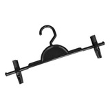 Kit 50 Cabides Reforçado Acrilico Preto C/ Presilha Atacado