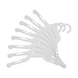 Kit 50 Cabides Roupa Pet Bebe Atacado Branco Reforçado