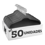 Kit 50 Cabides Veludo De Roupa