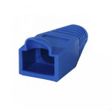 Kit 50 Capas De Borracha Rj45 Azul Claro Snap In