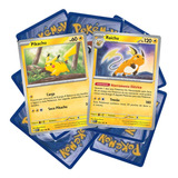 Kit 50 Cartas Pokémon + Pikachu