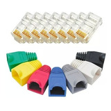 Kit 50 Conector Rj45 Cat6 Ouro