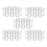 Kit 50 Copo De Shot Aperitivo Acrílico Cristal Drink Dose Cor Transparente