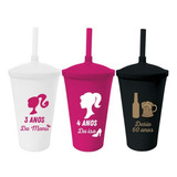 Kit 50 Copos Twister 500 Ml, C/tampa Personalizado 
