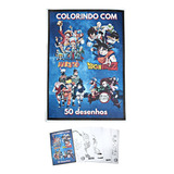 Kit 50 Desenhos Para Colorir Anime
