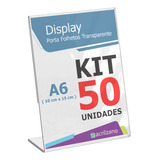 Kit 50 Display Mesa P/pix Maquininha 10x15 Ps L A6 Balcão
