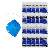 Kit 50 Máscara Respirador Descartável Pff2 Sem Válvula Cor Azul Delta Plus