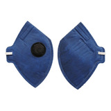 Kit 50 Máscaras Proteção Respirador Pff2 N95 C/ Valvula Azul
