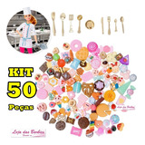 Kit 50 Miniaturas Comida Cozinha Boneca