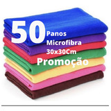 Kit 50 Pano De Microfibra Automotivo