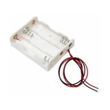Kit 50 Peças - Suporte Para 3 Pilhas Aa Canoa Branco