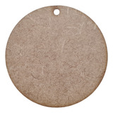 Kit 50 Placas Redonda Mdf 3mm Crú 3 E 4cm 1 Furo
